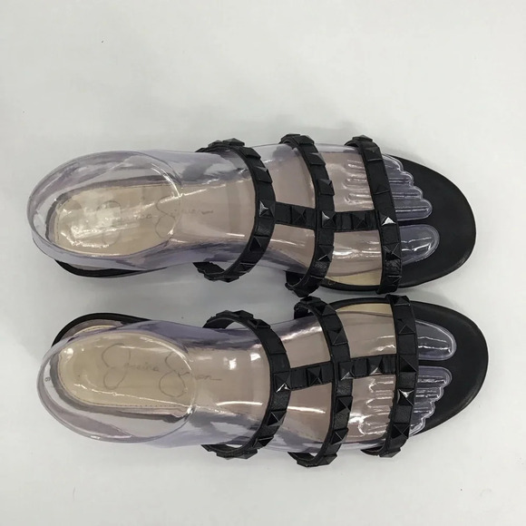 Jessica Simpson CAIRA Flat Studded Slip-In Slide Sandal Black Modern Size 7.5 - Picture 8 of 9